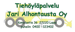Tiehöyläpalvelu Alhontausta Jari Oy logo